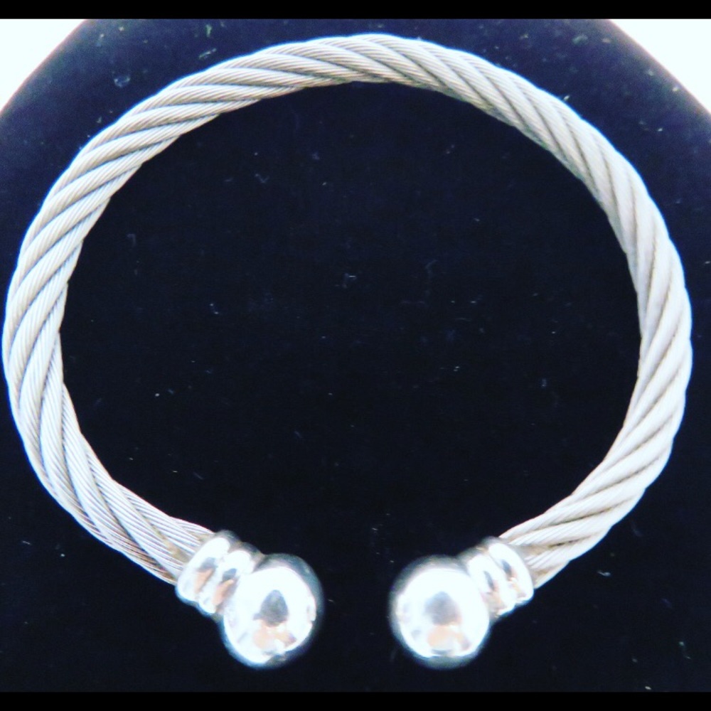 Fine Silver 950 and Stainless Steel bracelet
